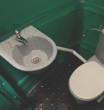 Portable toilet interior